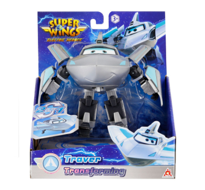 Super Wings Фігурка Super Wings трансформер Transforming Травер (Traver), 12.5 см (EU780232)