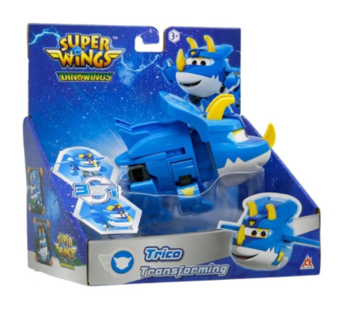 Super Wings Фігурка Super Wings трансформер Transforming Тріко (Trico), 12.5 см (EU790242)