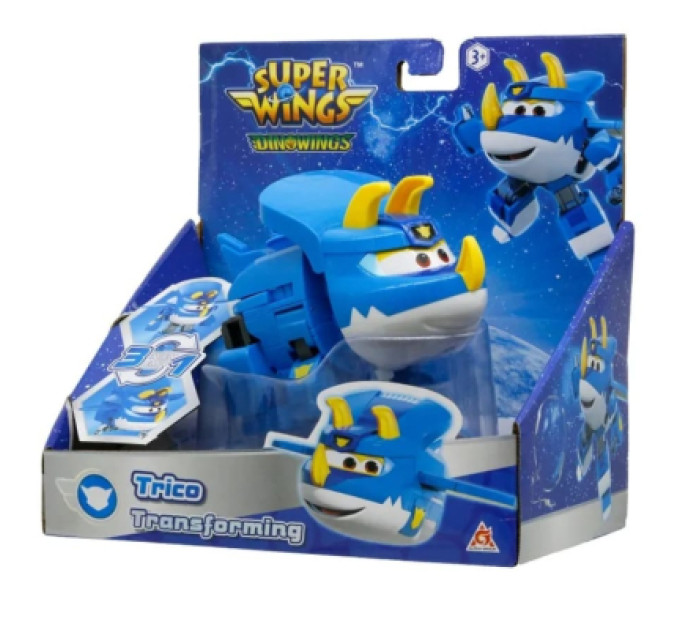 Super Wings Фігурка Super Wings трансформер Transforming Тріко (Trico), 12.5 см (EU790242)