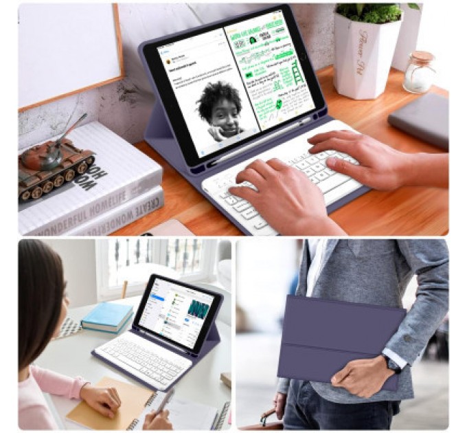 BeCover Чохол до планшета BeCover Keyboard Apple iPad Air 11" M2 2024 Purple (711399)
