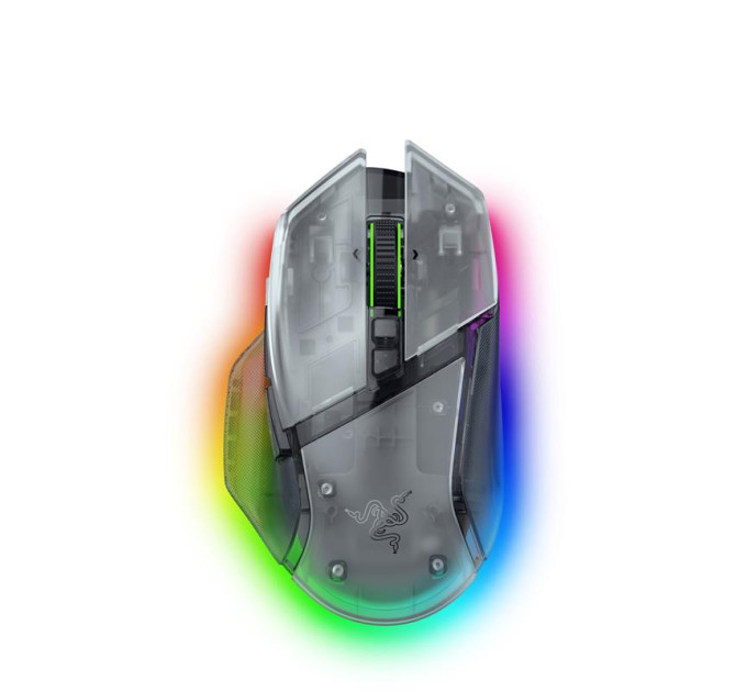 Razer Миша Razer Basilisk V3 Pro 35K, RGB, USB-A/WL/BT, Phantom White Ed.