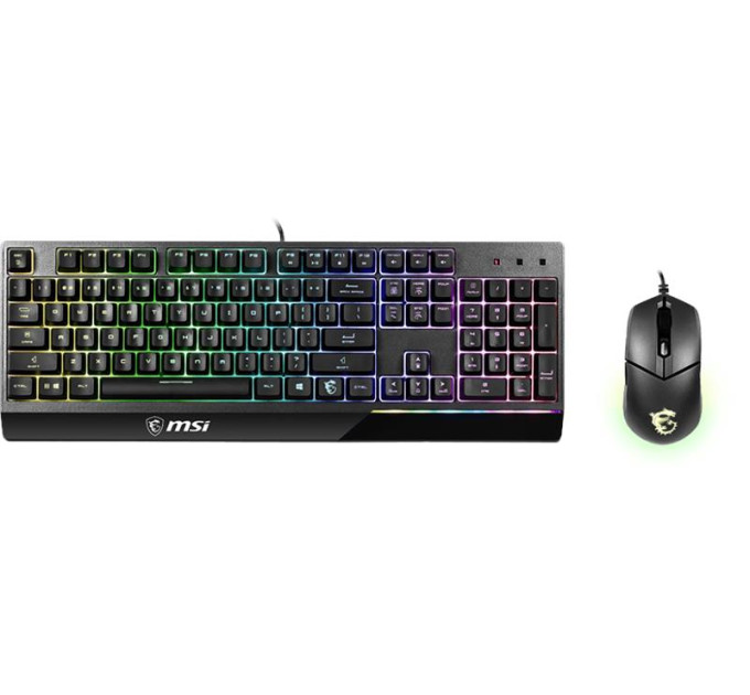 MSI peripherals Комплект клавіатура та миша MSI Vigor GK30 COMBO UA USB, EN/UKR/RU, RGB, чорний