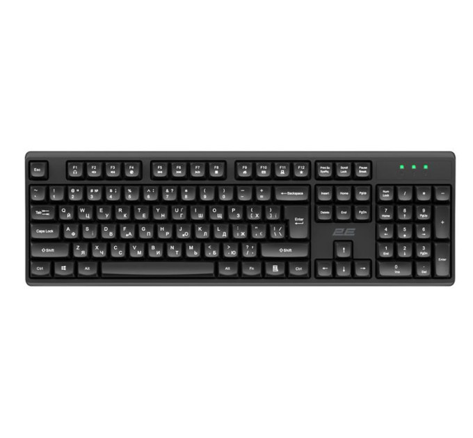2E PC Accessories Клавіатура мембранна 2E KS131 104key, USB-A, EN/UK, чорний