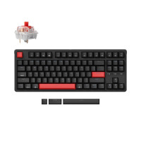 Клавіатура механічна Keychron C3 Pro V2 87Key, K pro Red, USB-A, QMK, Hot-swap, 8K, EN/UKR, RGB, чорний