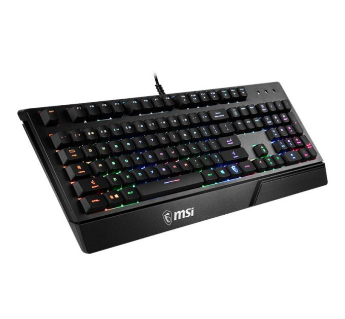 MSI peripherals Клавіатура мембранна MSI Vigor GK20 UA 104key, USB-A, EN/UKR/RU, ColorLED, чорний
