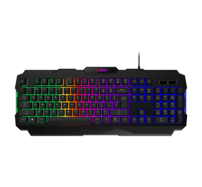 MSI peripherals Клавіатура мембранна MSI FORGE GK100 104key, USB-A, EN/UKR/RU, ColorLED, чорний