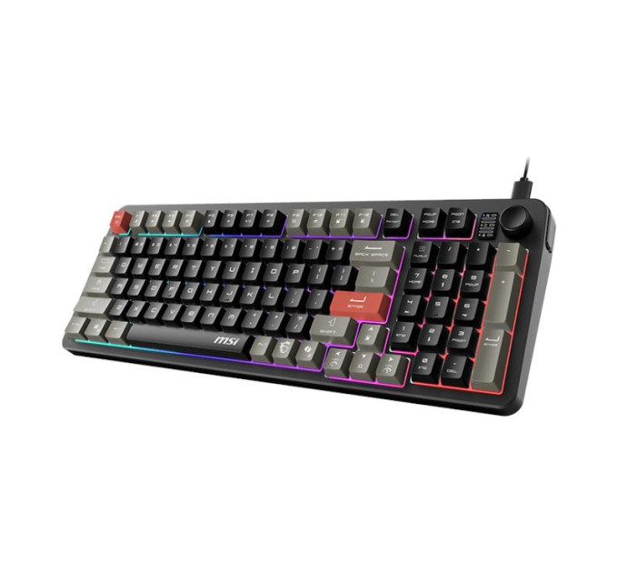 MSI peripherals Клавіатура мембранна MSI FORGE GK110 UA 98key, USB-A, EN/UKR/RU, LED, чорний