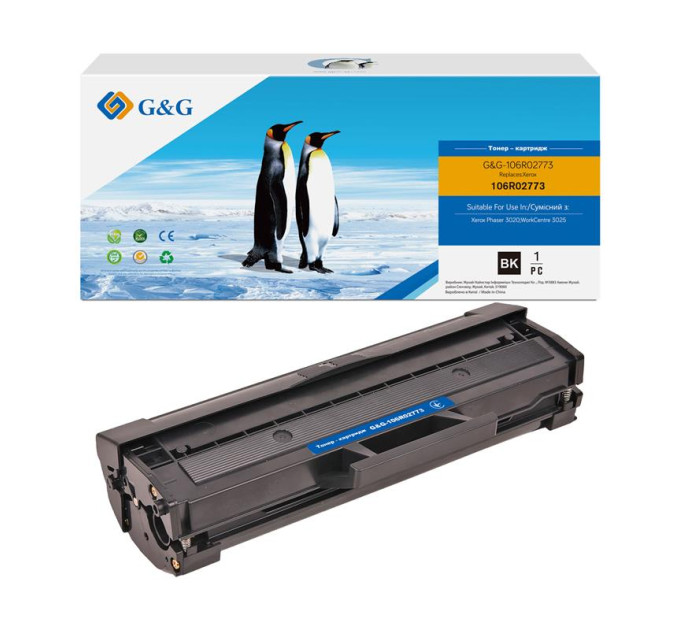 G&G Картридж G&G до Xerox Phaser 3020 / WorkCentre 3025 Black (1500 стор)