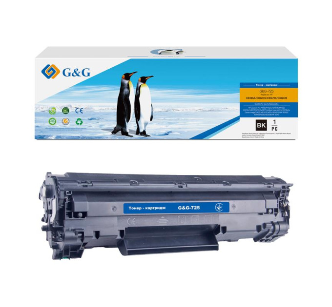 G&G Картридж G&G до Canon LBP-6000/6020/6030 MF3010 3484B002 G&G-CE285A Black (1600 стор)