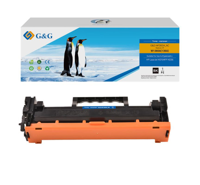 G&G Картридж G&G до HP 136A LJ M211/M212/M236 Black (1150 стор)