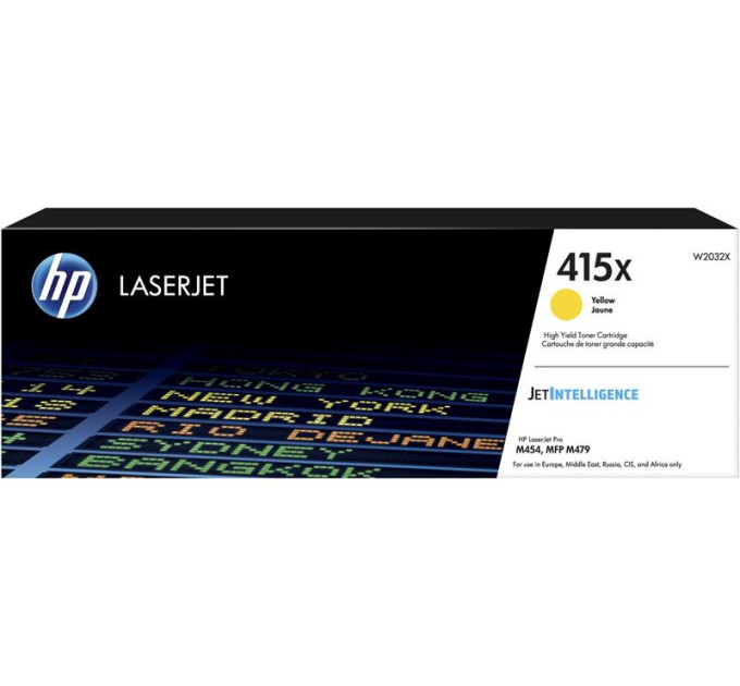 HP supplies Картридж HP 415X CLJ Pro M414/454/479, Enterprise M455/M480 Yellow (6000стор)