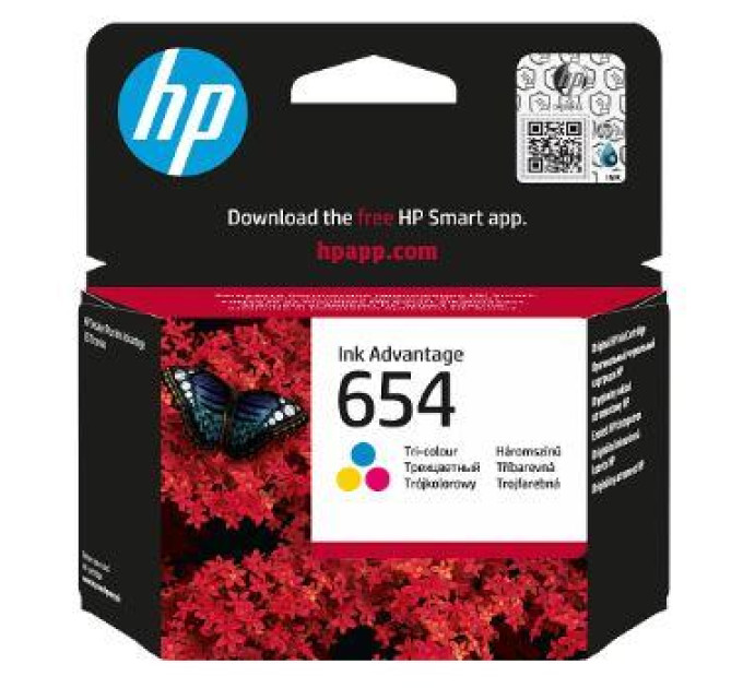 HP supplies Картридж із друкуючою головкою струменевий HP No.654 DJ IA 2976/4376/6575 Tri-color