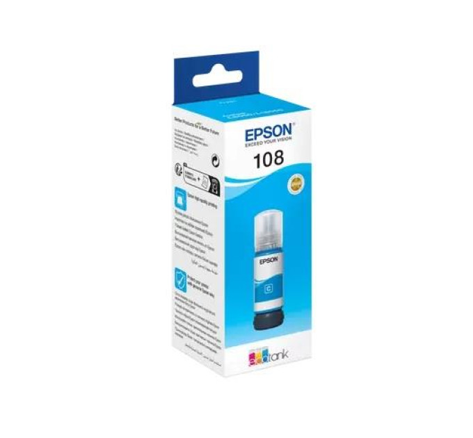 EPSON supplies Контейнер з чорнилом Epson 108 EcoTank L8050/L18050 cyan