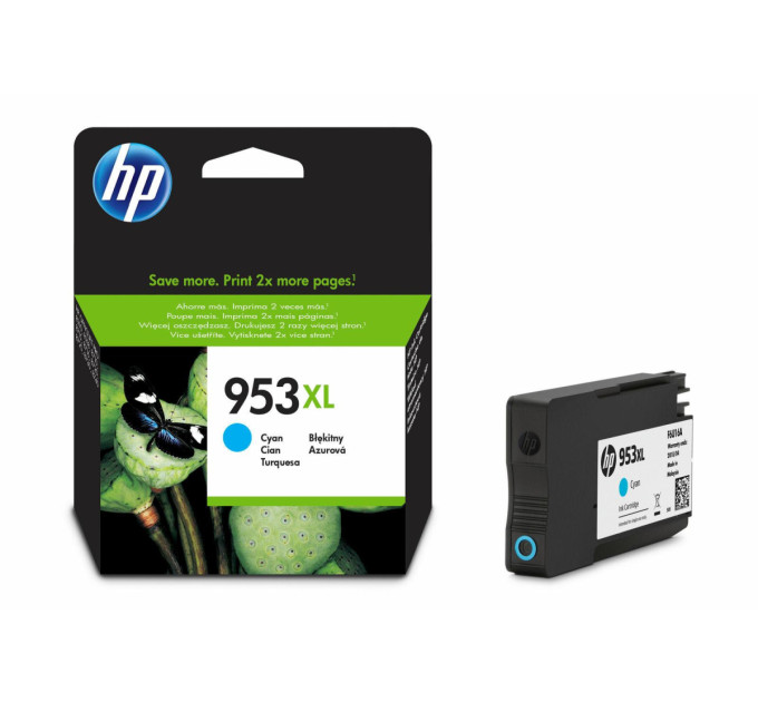 HP supplies Картридж струменевий HP No.953XL Officejet Pro 7720/7730/7740/8210/8218/8710/8720/8725/8730 Cyan (1600 стор)