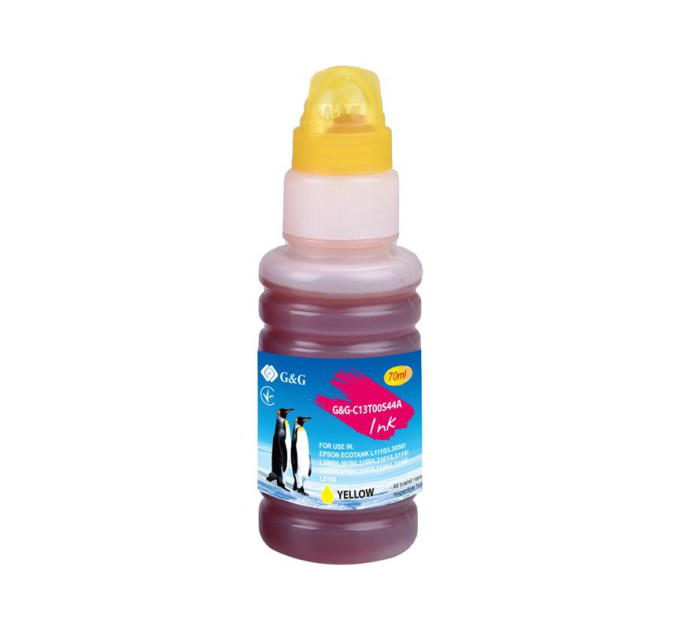 G&G Контейнер з чорнилом G&G до Epson L3100, L3101, L3110, L3150, L3151, L1110, L3156, L3160, L5190 yellow 70мл