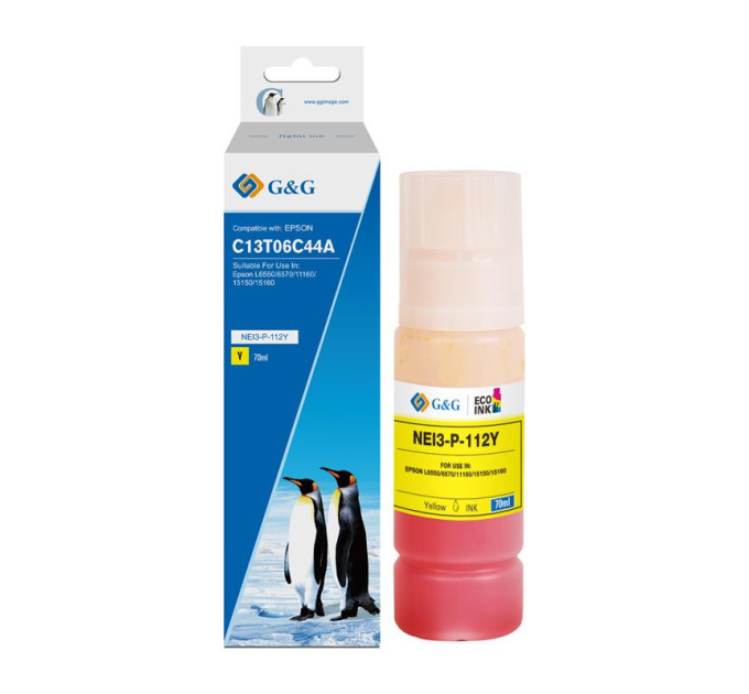 G&G Контейнер G&G з чорнилом до Epson L15150/15160 Yellow pigm