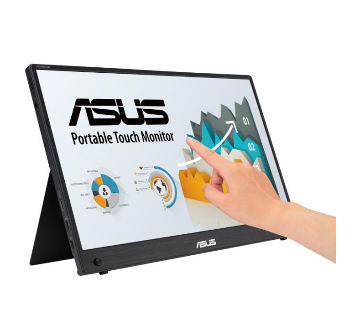 ASUS monitors Монітор портативний Asus 15.6" ZenScreen MB16AMTR mHDMI, 2xUSB-C, MM, IPS, 7800mAh, Touch, Case