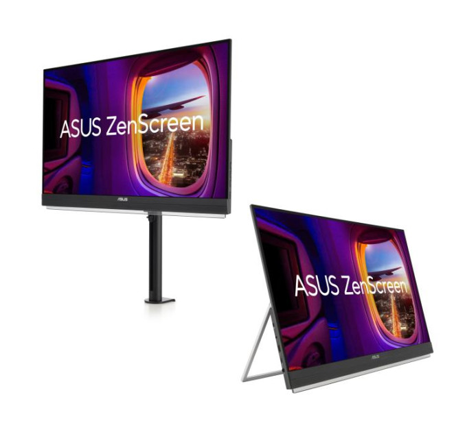ASUS monitors Монітор портативний Asus 27" ZenScreen MB27ACF HDMI, USB-C, MM, IPS, 2560x1440, 100Hz, sRGB 99%, AdaptiveSync, Pivot, C-Clamp Arm