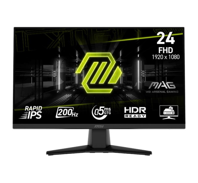 MSI monitors Монітор MSI 23.8" MAG 242F HDMI, DP, Audio, IPS, 200Hz, 0.5ms, sRGB 115%, FreeSync