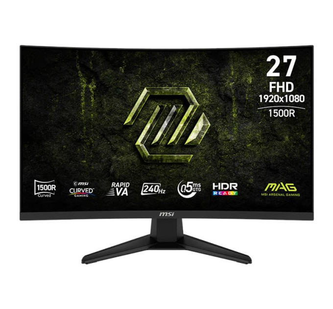 MSI monitors Монітор MSI 27" MAG 275CF-X24 2xHDMI, DP, Audio, VA, 240Hz, 0.5ms, sRGB 111%, CURVED, AdaptiveSync