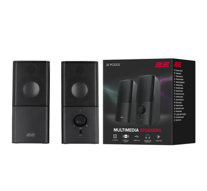 2E Акустична система 2E PCS202 Black (2E-PCS202BK)