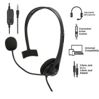 Гарнітура ПК моно On-ear 2E CH11 mini-jack, omni-mic, 1.2м, чорний