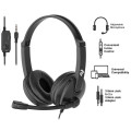 2E Multimedia Гарнітура ПК стерео On-ear 2E CH12 mini-jack, omni-mic, 1.2м, чорний
