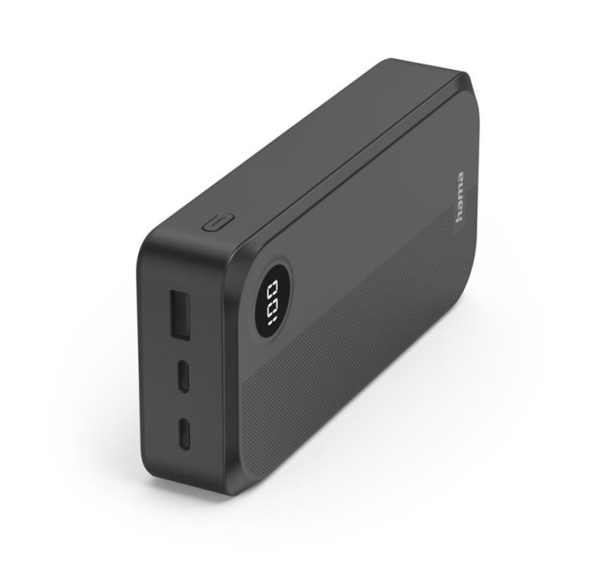 Hama Акумулятор портативний літій-іонний Power Bank Hama 20000 мА·год, 2хUSB-C/USB-A, black