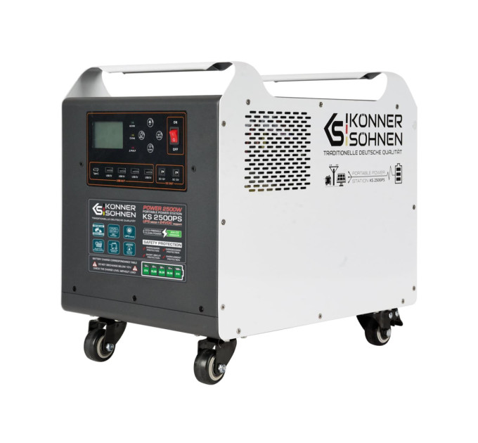 Konner&Sohnen Портативна електростанція Konner&Sohnen KS 2500PS, 2500Вт, 2560 Вт/год, LifePo4, UPS, 31кг
