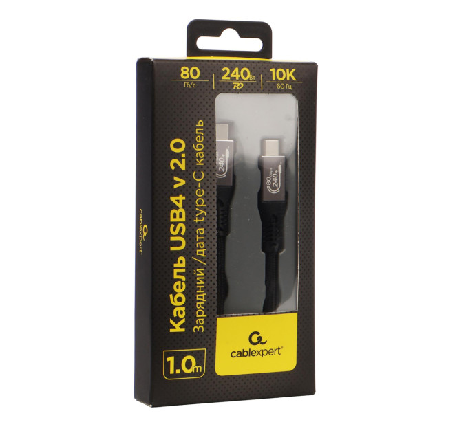 Cablexpert Кабель Cablexpert USB Type-C - USB Type-C (M/М), 240 Вт, 1 м, чорний (CCBP-USB4.2-CMCM240-1M)