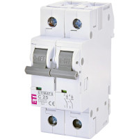 Автоматичний вимикач ETI ETIMAT 6 2p C 25А (6 kA) (2143518)