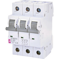 Автоматичний вимикач ETI ETIMAT 6 3p C 63А (6 kA) (2145522)