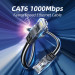 Essager Патч-корд 10м UTP cat 6 RJ45 TopSpeed Ethernet Flat Cable Black Essager (EXCWXB-JSF01)