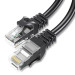 Essager Патч-корд 10м UTP cat 6 RJ45 TopSpeed Ethernet Flat Cable Black Essager (EXCWXB-JSF01)