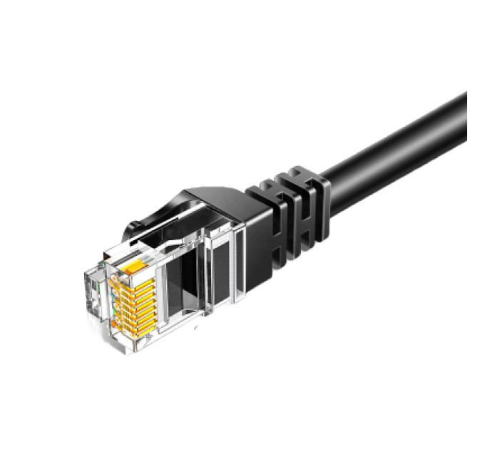 Essager Патч-корд 10м UTP cat 6 RJ45 TopSpeed Ethernet Flat Cable Black Essager (EXCWXB-JSF01)