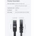 Essager Патч-корд 10м UTP cat 6 RJ45 TopSpeed Ethernet Flat Cable Black Essager (EXCWXB-JSF01)