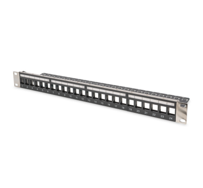 Digitus Патч-панель 19" 1U 24 порти набірна Kyestone Digitus (DN-91411-LF)