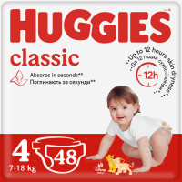 Підгузки Huggies Huggies Classic 4 (7-18 кг) Jumbo 48 шт (5029053586335)