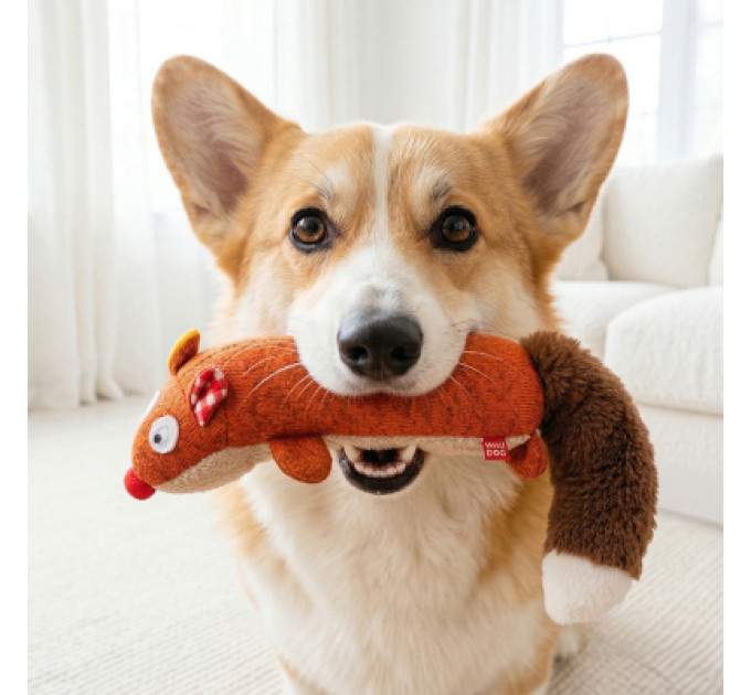 WAUDOG Іграшка для собак WAUDOG Fun Plush Лисиця трикотаж 18 см (6259)