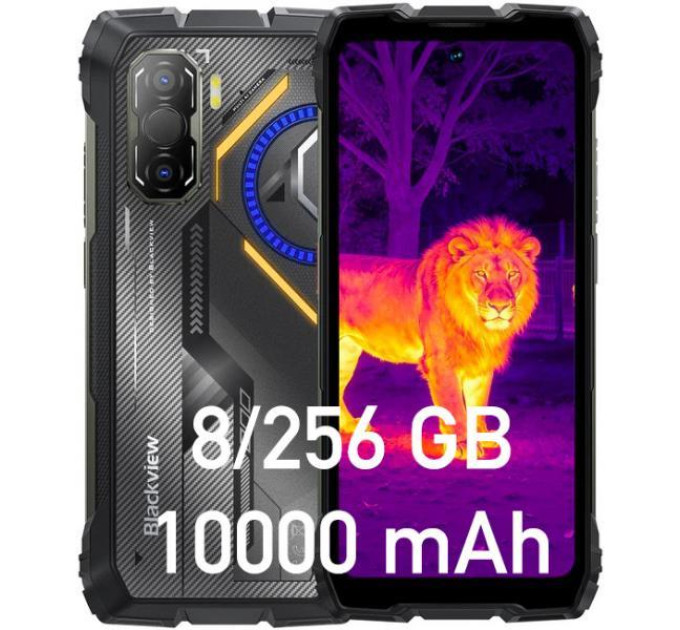 Blackview mobile Смартфон Blackview ROCK 3 6.78' 8/256ГБ, 2SIM, 10000мА•год, чорний UA (з тепловізором)