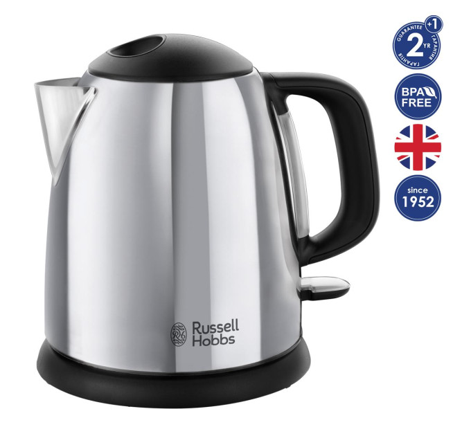 Russell Hobbs Електрочайник Russell Hobbs Victory 1л, метал, сріблясто-чорний