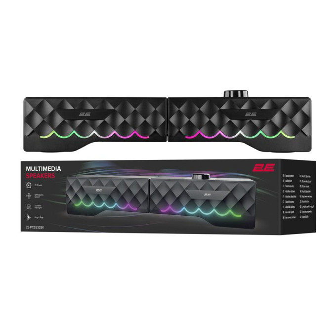 2E Акустична система 2E PCS232 RGB Soundbar Black (2E-PCS232BK)