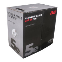 Кабель "вита пара" 2E CAT 5e, FTP, 305м, AWG 23/1, LSZH-1, сірий
