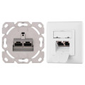 2E Network SCS Настінна розетка 2E CАТ 6 FTP, 2xRJ45, 8P8C, для прихованої проводки