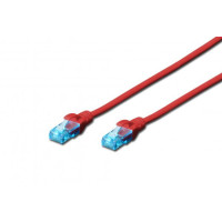 Патч-корд 2E CAT 5e, UTP, 1м, 26AWG, RJ45, 7/0.16, Cu, LSZH, червоний