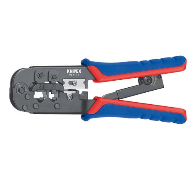 Milwaukee Обжимний інструмент KNIPEX, багатофункціональний, RJ 11/12, RJ 45, 190мм, 0.340кг