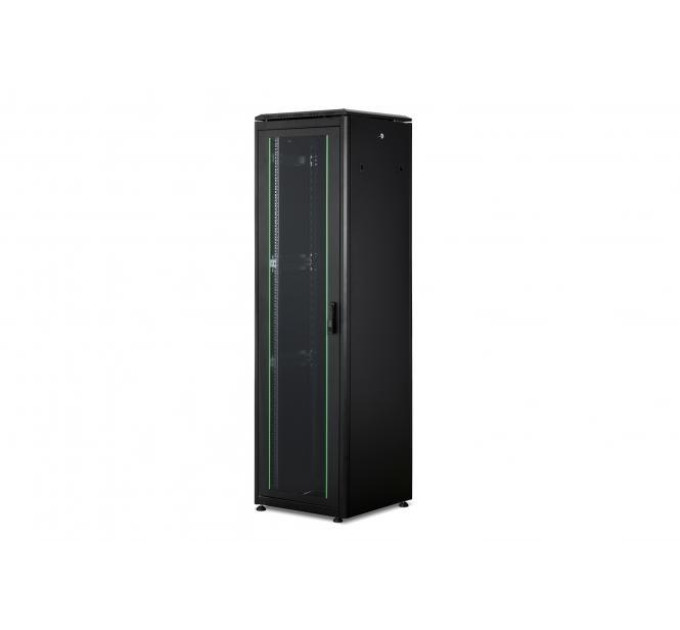 DIGITUS SCS Шафа DIGITUS 19", 42U, Network Unique, перфоровані двері, 600x600 мм, 1200кг максимально, чорна