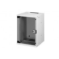 Шафа DIGITUS 10", 9U, SOHO PRO, скляні двері, 315x300 мм, 30кг максимально, сіра