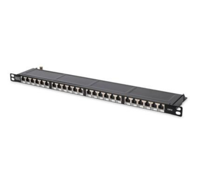 DIGITUS SCS Патч-панель DIGITUS CAT 6 STP, 19", 0.5U, 24xRJ45, зібрана