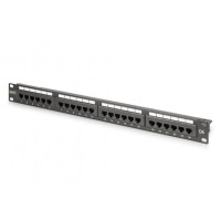 Патч-панель DIGITUS САТ 6 UTP, 19", 1U, 24 порти, зібрана